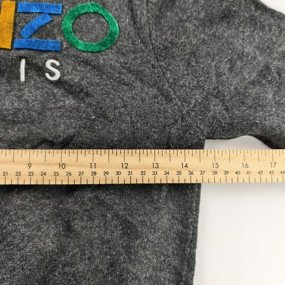 Kenzo Paris Charcoal Cashmere Blend Sweater Kid 10A / 140 Women XS/S - Picture 5 of 8